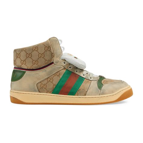 gucci screener sneakers high top